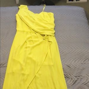Vintage BCBG high/low one shoulder evening gown